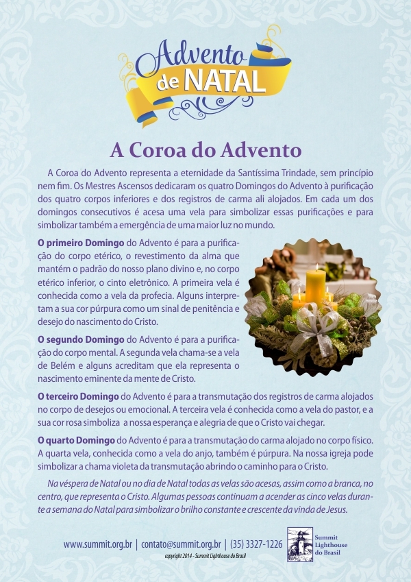 Advento de Natal – A Coroa do Advento – Summit Lighthouse do Brasil